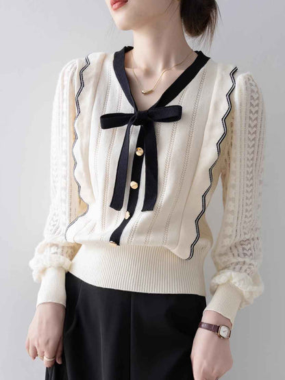 Cardigan con Fiocco | Morbido & Elegante | Stile Femminile