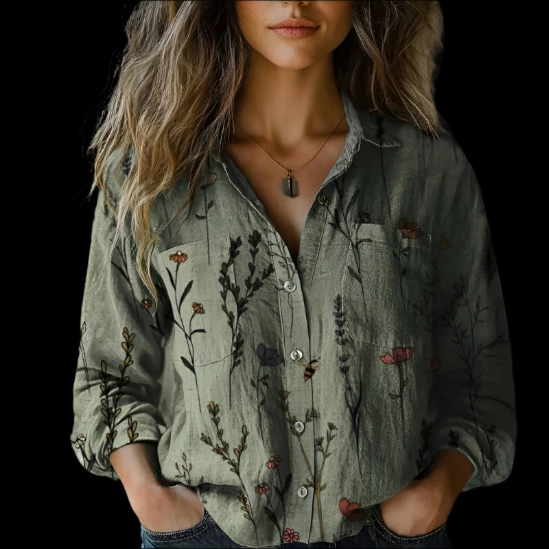 Camicia in Lino | Stampa Floreale | Leggera & Boho