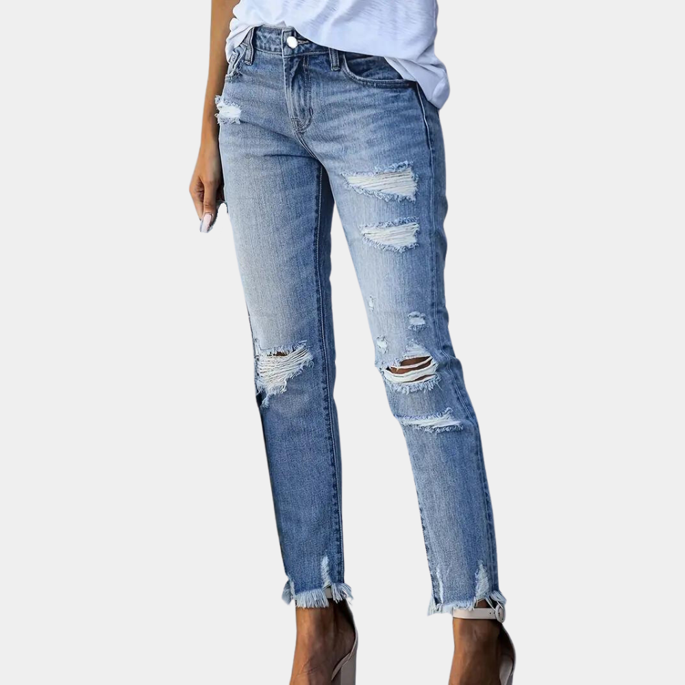 Jeans Strappati | Vita Media | Stile Casual e Trendy