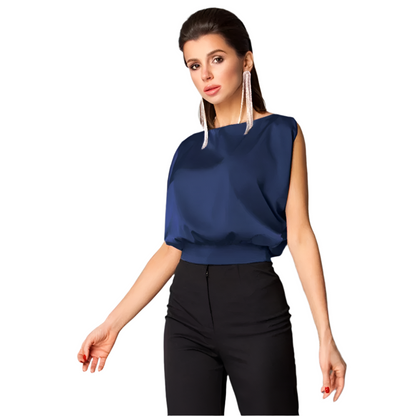 Blusa Satinata Senza Maniche | Raffinata & Versatile