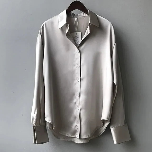 Camicia in Raso Satinato | Elegante & Sofisticata | Perfetta per Ogni Occasione