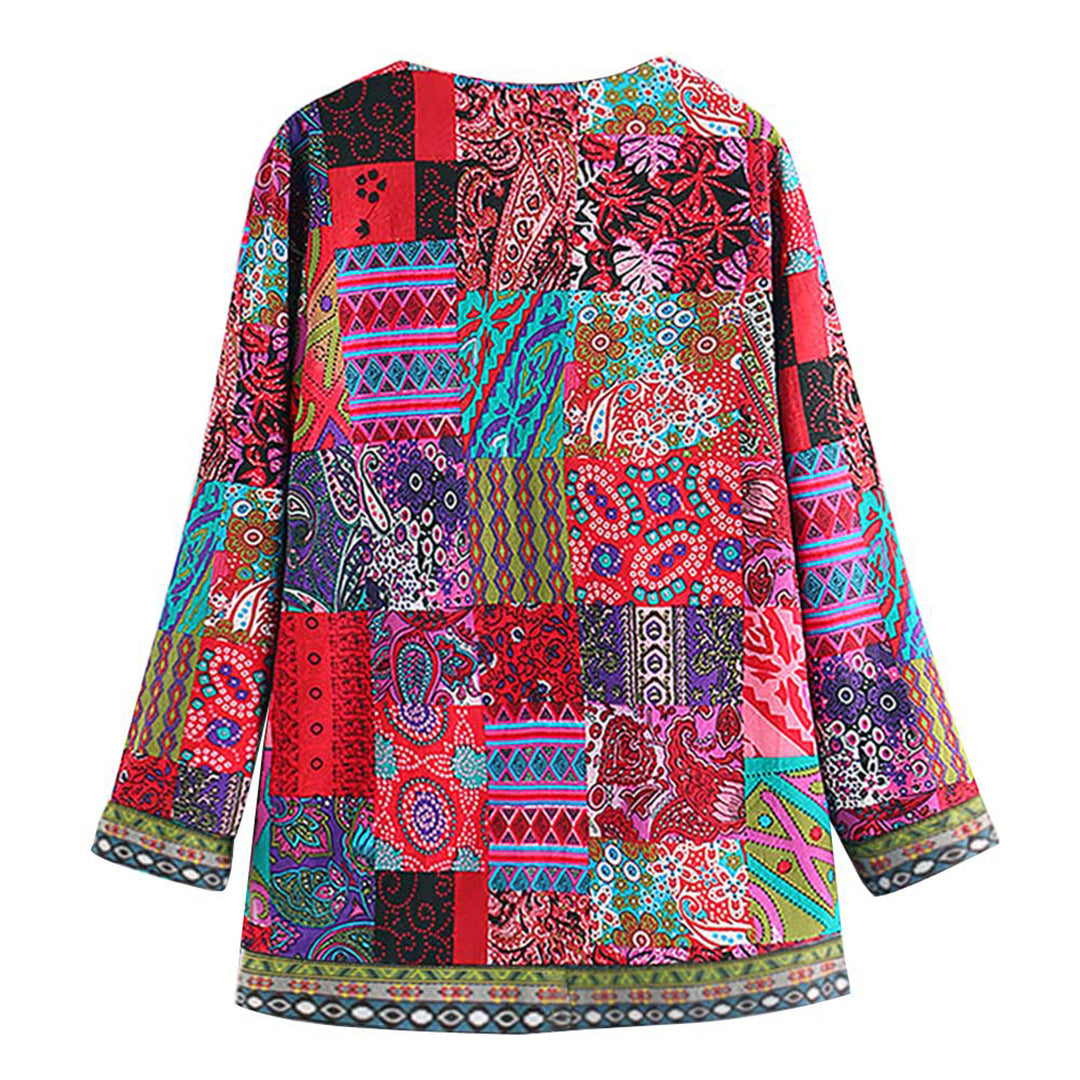 Giacca Boho Donna | Stampa Patchwork | Colorata & Versatile