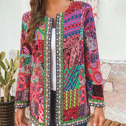 Giacca Boho Donna | Stampa Patchwork | Colorata & Versatile