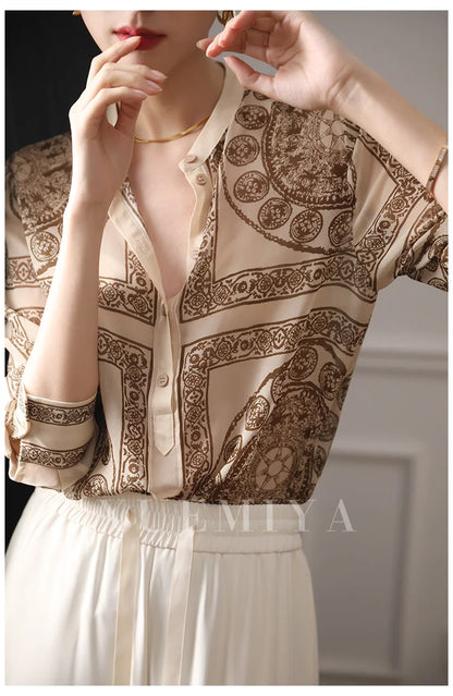 Camicia in Seta con Stampa Paisley | Elegante & Sofisticata