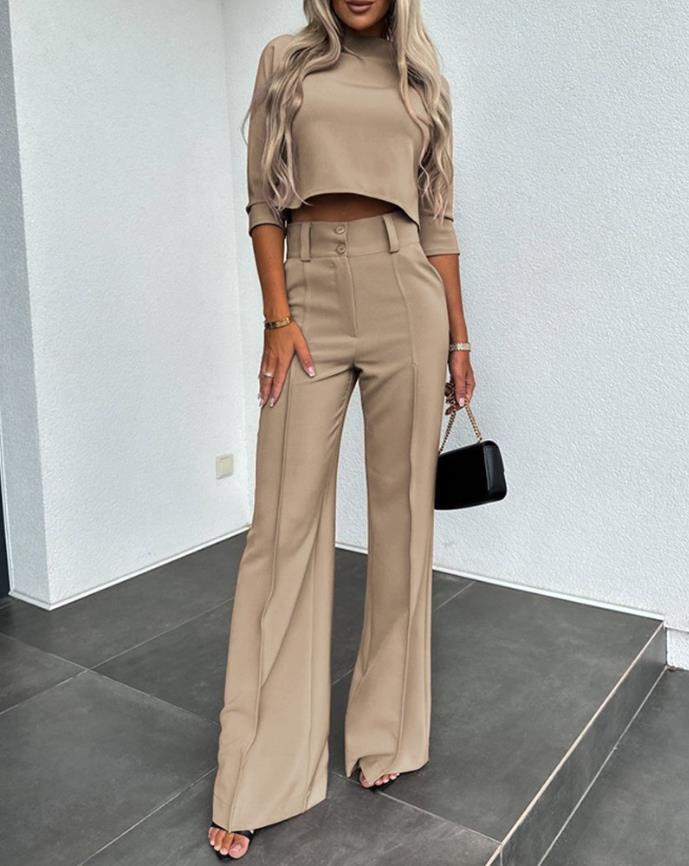 Set Crop Top & Pantaloni | Elegante & Chic | Vestibilità Perfetta