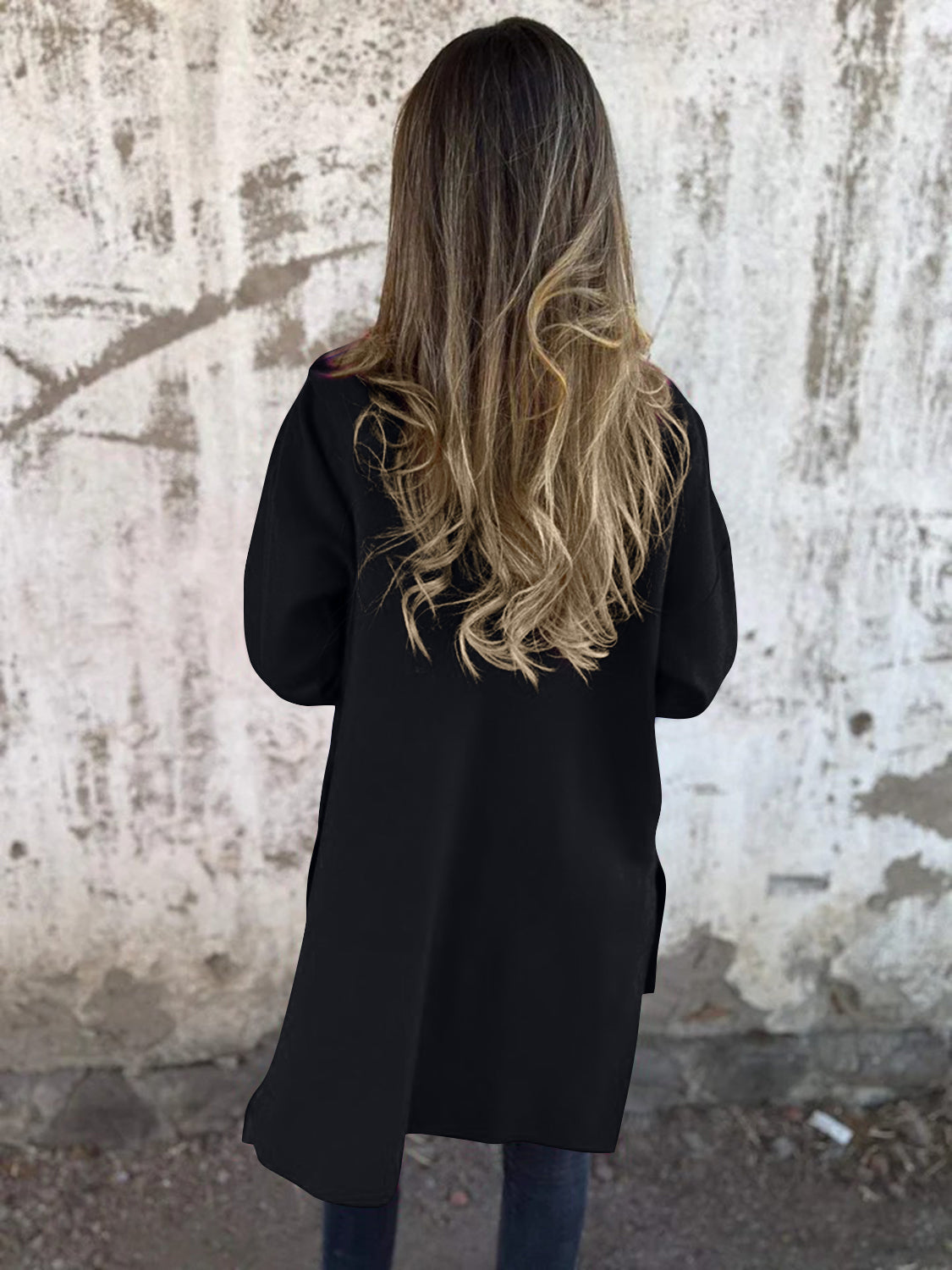 Cappotto Lungo con Zip | Comodo & Versatile | Perfetto per le Mezze Stagioni