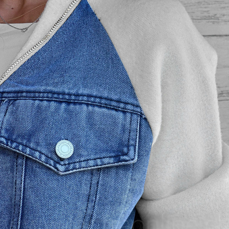 Giacca Ibrida in Denim e Felpa | Casual | Comoda e Trendy