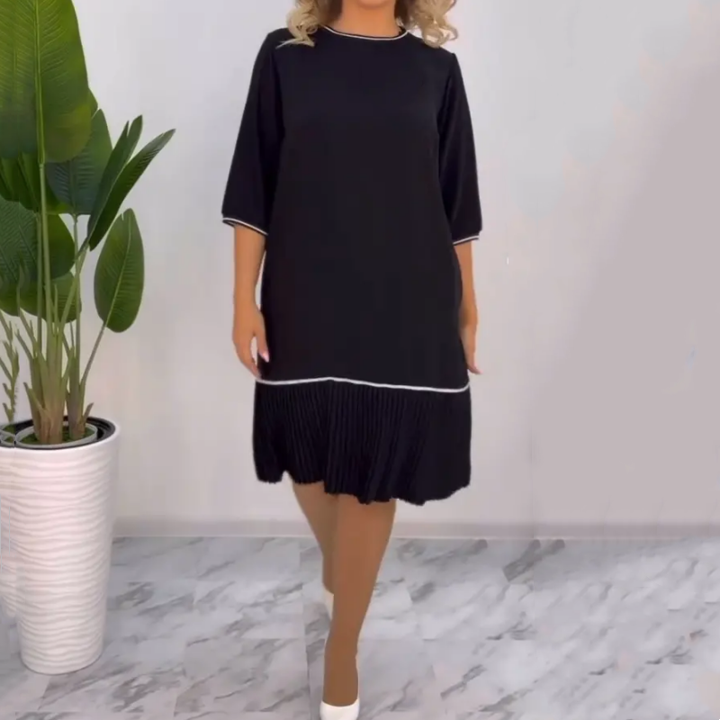 Abito Elegante | Orlo Plissettato | Comodo e Chic