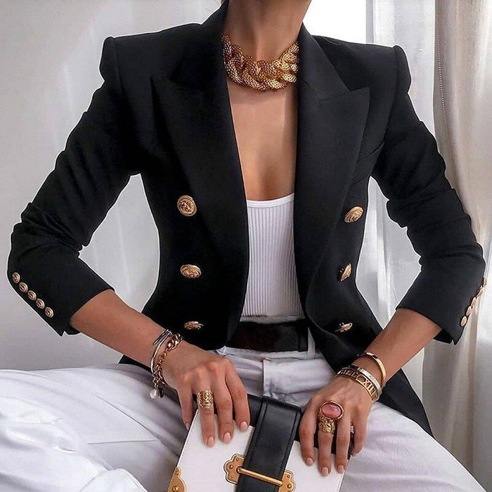 Blazer Doppiopetto Donna | Elegante & Sofisticato | Bottoni Dorati