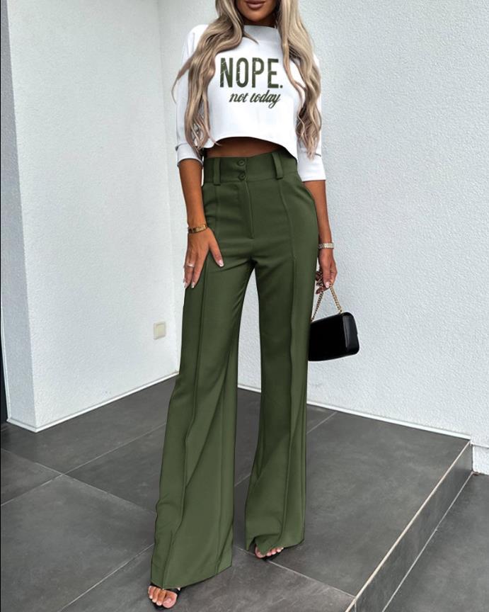 Set Crop Top & Pantaloni | Elegante & Chic | Vestibilità Perfetta